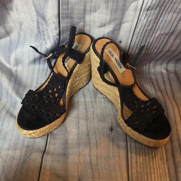 ✅4x Host Pick✅ Steve Madden Open Toe Wedges, Size 7.5 - Picture 2 of 8